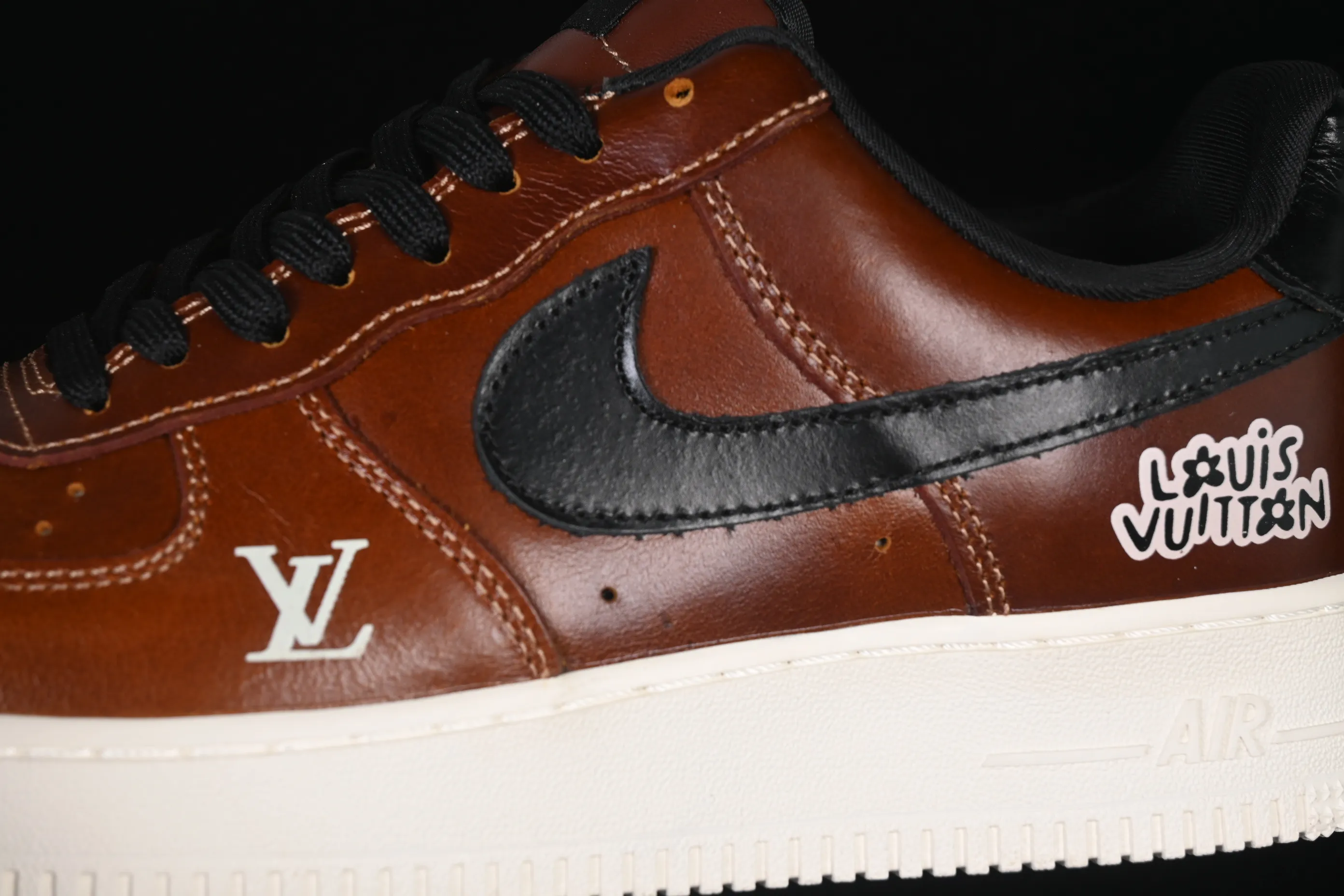 All categories Nk Air Force 1 Air Force series Nk Air Force 1 Low Air Force low-top Nike Air Force 1'07 Low LV joint brown and black bottom Air Force 1 low-top casual sneakers DF0188-120